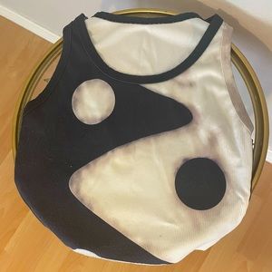 Ying yang crop tank top